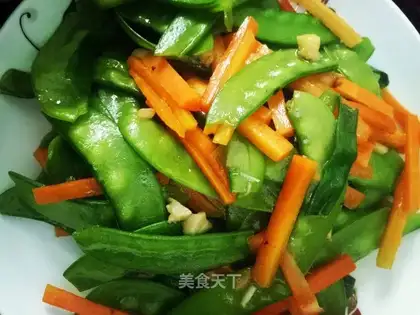 Carrot. Dutch beans