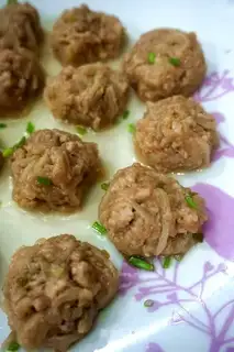 Steam radish meatballs