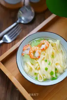 Shrimp melon egg noodles
