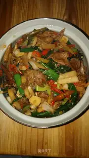 Garlic and pig's intestines