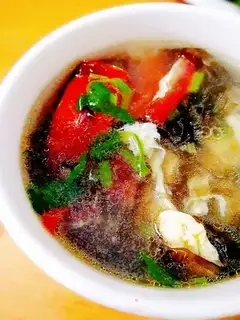 Potato omelet soup