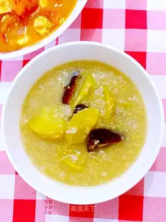 Potato date rice congee