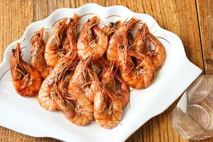 Red burning shrimp