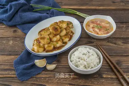 Fish and Japanese tofu
