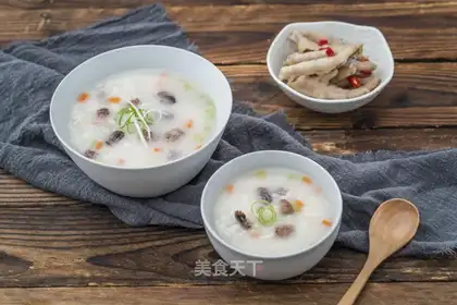 Shrimp mushroom porridge