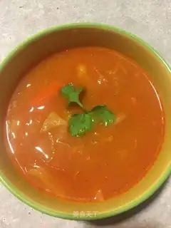 The borscht soup