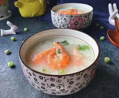 Vegetable seafood congee