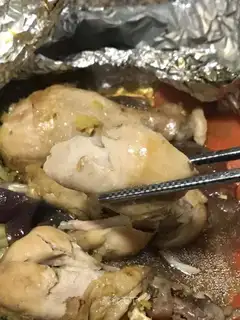 Tin paper roasted chicken legs