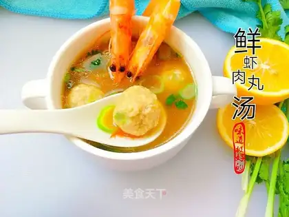 Shrimp meatball soup