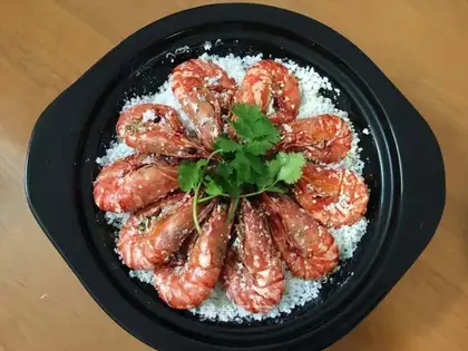 Old salt and shrimp