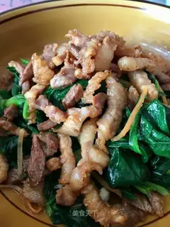 Fried spinach