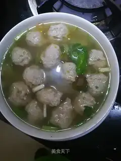 Hands on pork balls