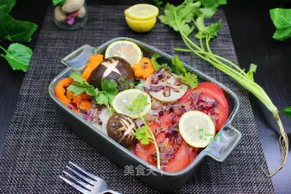 Fresh coconut oil salad