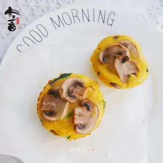 Mushroom spinach egg glasses