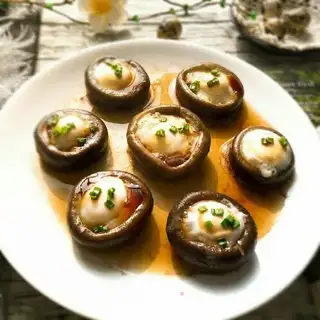 Steam mushroom quail eggs
