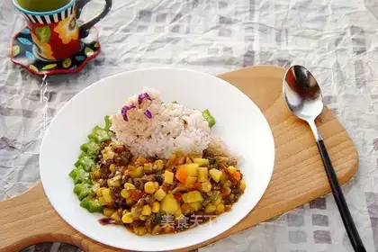 Curry beef rice