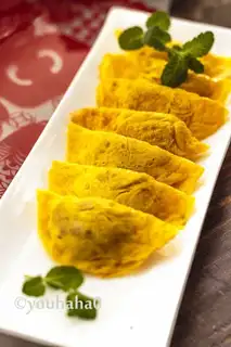 Gold egg dumplings