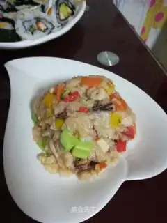 Five-color squid fried rice