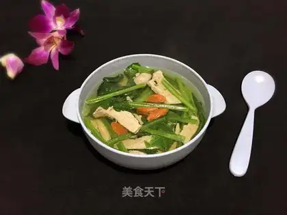 Spinach liver soup