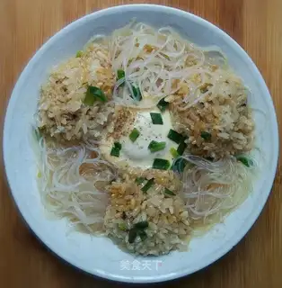 The rice meatball fan steamed eggs