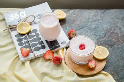 White strawberry milkshake