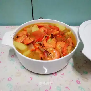Shrimp curry pan