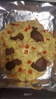 Pizza with eggs