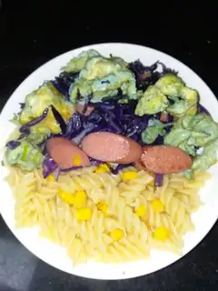The blue ham pasta