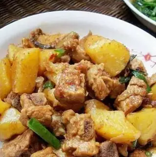 Potato burn ribs