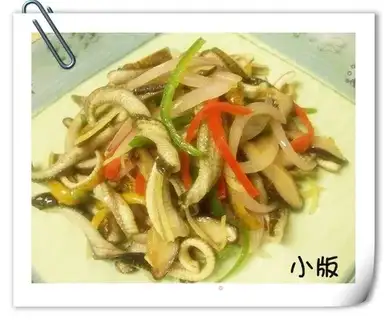 stir-fried eel with colorful shredded vegetables