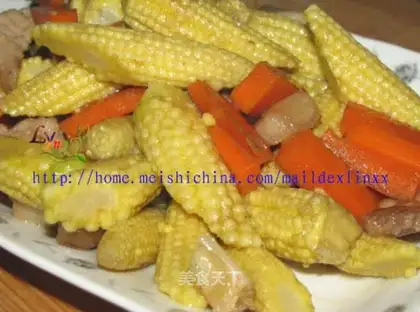 Fresh and tender corn shoots