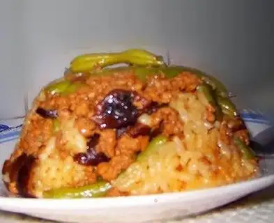 braised rice with lentils