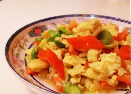 Scrambled egg with fermented bean curd and broad bean curd