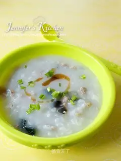 congee with pork and century