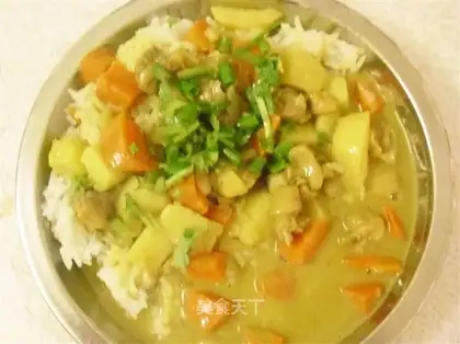 Curry chicken rice