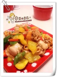 stir-fried scallops with colorful peppers