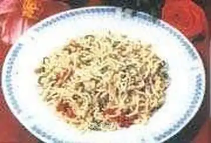 Colorful shredded pork