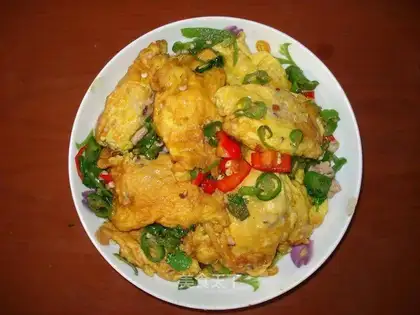 Fried egg dumplings