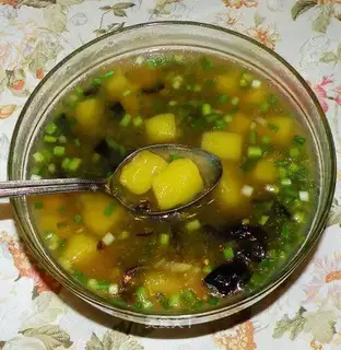 Rice tofu soup