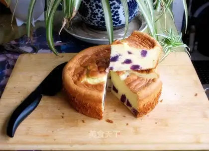 Purple potato yogurt Qifeng cake