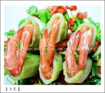 Luffa shrimp cup