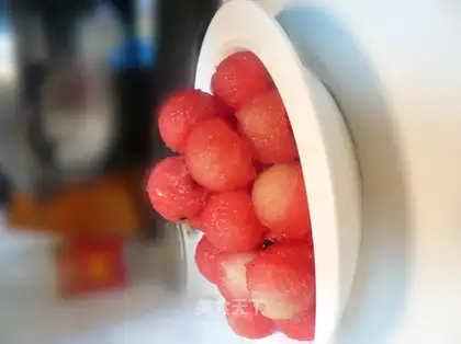 Icy watermelon balls