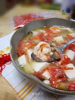 Three-shrimp tofu
