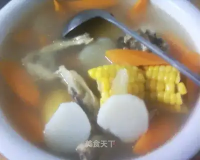carrot, yam and corn soup