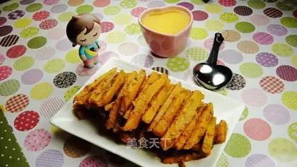 Baked pumpkin with egg yolk