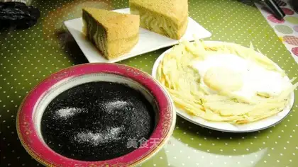 Sun egg black sesame paste