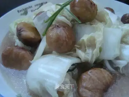 Braised cabbage with millet