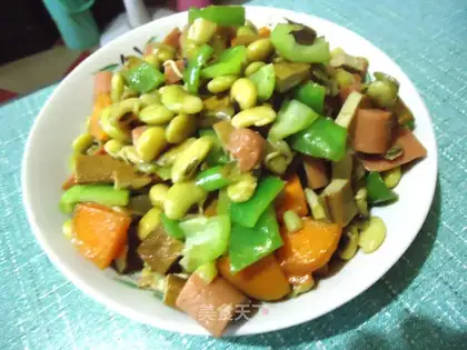stir-fried assorted broad beans