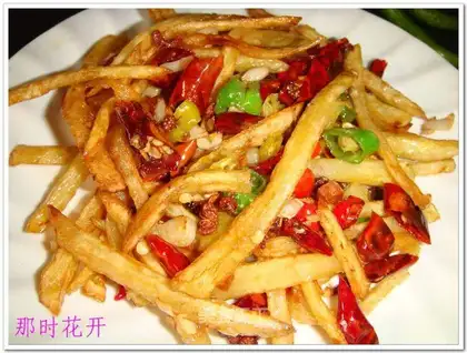 Dry stir-fried French fries