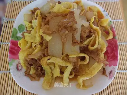 stir-fried jelly with minced pork